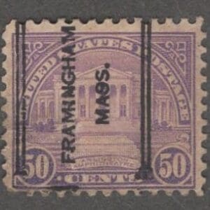 Scott# 701 "ARLINGTON AMPHITHEATER" USED WITH FRAMINGHAM MASS DLE PRECANCEL