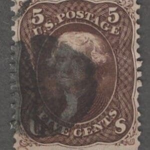 Scott# 76 "JEFFERSON" USED, KILLER CANCEL NICELY CENTERED