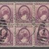 Scott# 784 "SUSAN B ANTHONY" USED BLOCK (6) PORTLAND MAINE CDS + DUPLEX CANCELS