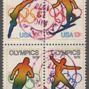 Scott# 1695-98 "SUMMER & WINTER OLYMPIC GAMES" USED BLOCK (4)