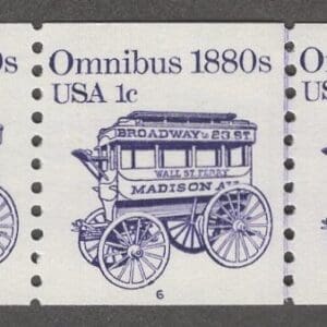 Scott# 1897 "OMNIBUS" MNH PNC5, PLATE#6 WITH LINE PAIR, NICELY CENTERED