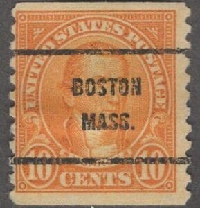 Scott# 603 "MONROE" USED, BOSTON MASS PRECANCEL