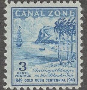 Scott# 142 CANAL ZONE "GOLD RUSH CENTENNIAL" MNH SINGLE