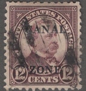 CANAL ZONE Scott# 76 "CLEVELAND" USED SINGLE, NICELY CENTERED