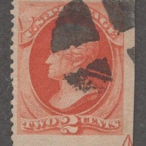Scott# 183 "JACKSON" USED WITH NEGATIVE CROSSROADS CANCEL & GUIDE ARROW