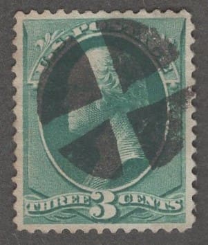Scott# 184 "WASHINGTON" NEGATIVE CROSSROADS FANCY CANCEL *CHOICE*
