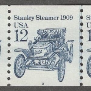 Scott# 2132 "STANLEY STEAMER" MNH PNC3, PLATE# 2 + LINE PAIR