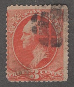 Scott# 214 "WASHINGTON" CIRCULAR GEOMETRIC CANCEL * SEE DETAILS *