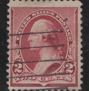 Scott# 219D "WASHINGTON" USED WITH A FIVE BAR GRID CANCEL