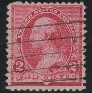 Scott# 220 "WASHINGTON" FIVE BAR GRID CANCEL