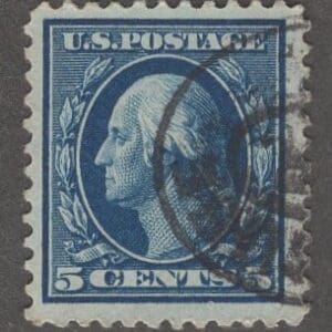 Scott# 504 "WASHINGTON" FLAT PLATE PERF 11, DOUBLE OVAL CANCEL