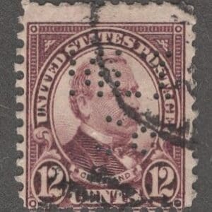 Scott# 693 "CLEVELAND" USED WITH METROPOLITAN LIFE INS. CO PERFIN