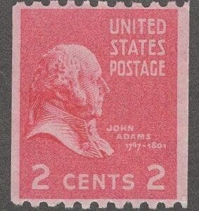Scott# 850 "JOHN ADAMS-PRESIDENTIAL SERIES" MINT COIL SINGLE