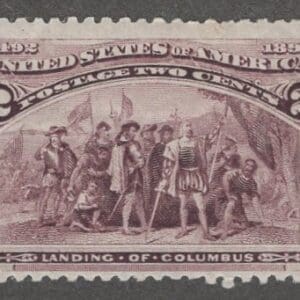 Scott# 231C "COLUMBIAN - BROKEN HAT" MINT, NICELY CENTERED