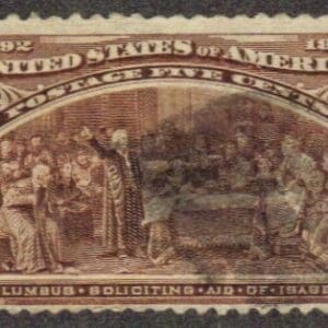 Scott# 234 "COLUMBIAN - SOLICITING AID" USED, CORK CANCEL