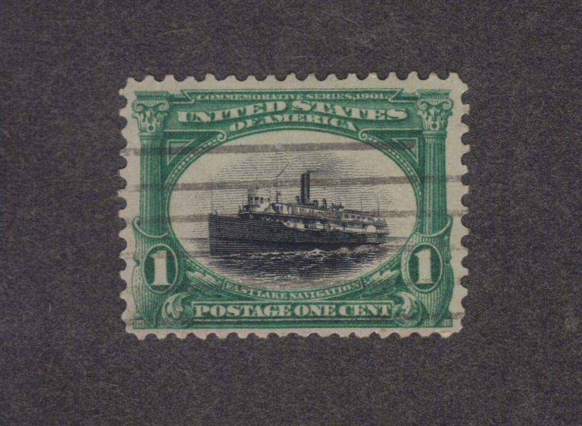Scott# 294 "PAN AMERICAN - LAKE NAVIGATION" USED, NICELY CENTERED