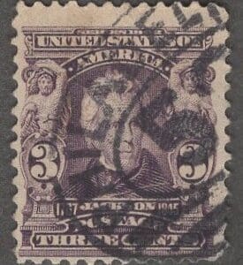 Scott# 302 "JACKSON" ORNATE DESIGN, USED, PHILLY DBL OVAL CANCEL