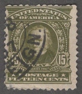 Scott# 309 "CLAY - ORNATE DESIGN" USED * SEE DETAILS *