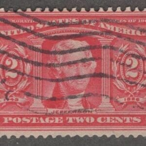 Scott# 324 "JEFFERSON" LOUISIANA PURCHASE, FLAG CANCEL