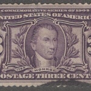 Scott# 325 "MONROE" LOUISIANA PURCHASE, USED, FACE FREE CANCEL