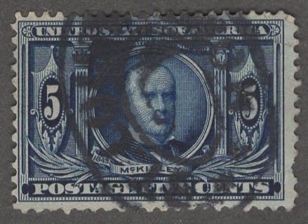 Scott# 326 "WILLIAM McKINLEY" SAINT LOUIS DOUBLE OVAL CANCEL