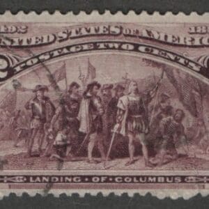 Scott# 231C "COLUMBIAN - BROKEN HAT" CDS CANCEL, NICELY CENTERED