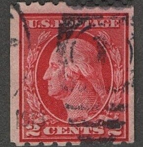 Scott# 411 "WASHINGTON" USED, DUPLEX CANCEL, NICELY CENTERED