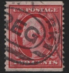 Scott# 353 "WASHINGTON" VERTICAL PERF 12, NY REGISTRATION CANCEL