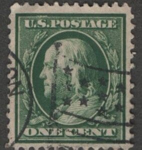 Scott# 374 "FRANKLIN" USED, BOSTON CDS & FANCY STAR FLAG CANCELS
