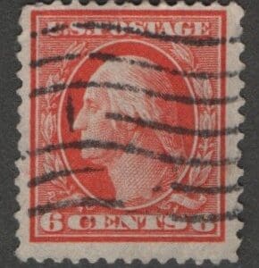 Scott# 379 "WASHINGTON" USED PERF 12 SLWMK, FLAG CANCEL