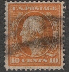 Scott# 381 "WASHINGTON" USED PERF 12, SOCKED ON THE NOSE CANCELS