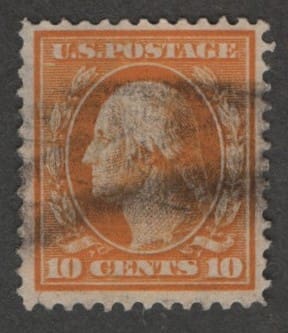 Scott# 381 "WASHINGTON" USED PERF 12, SOCKED ON THE NOSE CANCELS