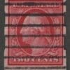 Scott# 384 "WASHINGTON" USED, SCHERMACK TYPE III, BAR GRID CANCEL