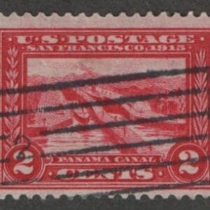 Scott# 398 "PANAMA CANAL" USED, BAR GRID CANCEL, NICELY CENTERED