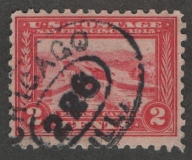 Scott# 402 "PANAMA CANAL" PANAMA PACIFIC, DOUBLE OVAL #226 CANCEL