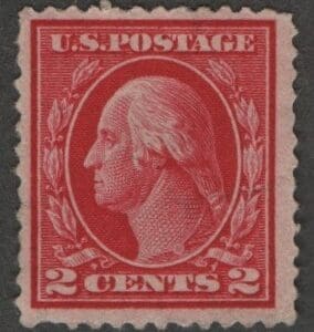 Scott# 406 "WASHINGTON" USED, LITELY CANCELLED, NICELY CENTERED