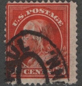 Scott# 415 "FRANKLIN" USED PERF 12, SAINT PAUL DOUBLE OVAL CANCEL