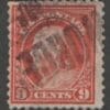 Scott# 415 "FRANKLIN" USED PERF 12, WORCESTER MASS CANCEL