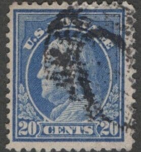 Scott# 419 "FRANKLIN" USED PERF 12, NEW YORK DOUBLE OVAL CANCEL
