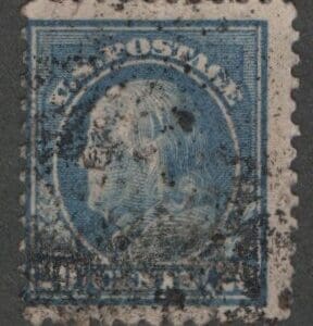 Scott# 419 "FRANKLIN" USED PERF 12, NONDESCRIPT LOCAL CANCEL