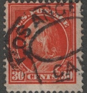 Scott# 420 FRANKLIN USED, LOS ANGELES, CA DOUBLE OVAL CANCEL