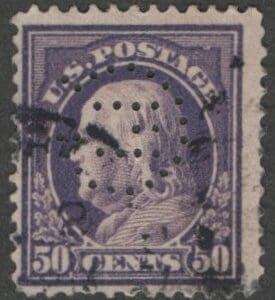 Scott# 421 "FRANKLIN" USED WITH PARTIAL CDS CANCEL & GE PERFIN