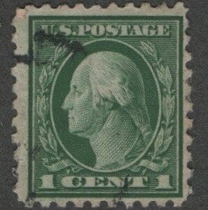 Scott# 424 WASHINGTON USED PERF 10 SLWMK, FACE FREE CANCEL