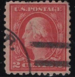 Scott# 425 "WASHINGTON" USED, PARTIAL CDS & WIDE BAR CANCELS