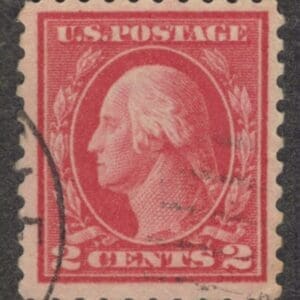 Scott# 425 "WASHINGTON" USED, PARTIAL CDS CANCEL, NICE MARGINS