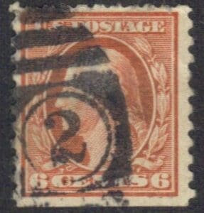 Scott# 429 "WASHINGTON" USED, FLAT PLATE PERF 10, DUPLEX CANCEL
