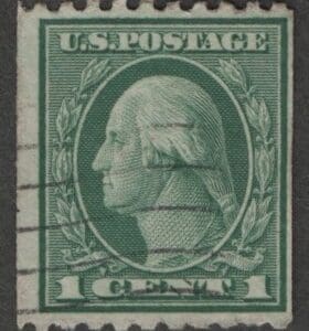 Scott# 486 "WASHINGTON" USED ROTARY COIL, FLAG CANCEL
