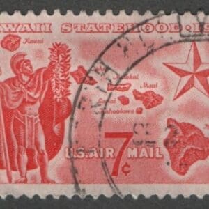 Scott# C55 "HAWAII STATEHOOD" USED, HOLLYWOOD CA CDS CANCEL
