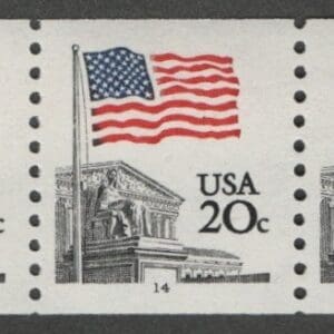 Scott# 1895 "FLAG OVER SUPREME COURT" MNH PNC(5) PLATE#14