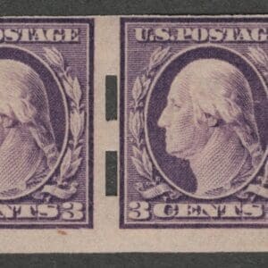 Scott# 483 "WASHINGTON" MNH TYPE I STRIP 4W/SCHERMACK TYPE III PERFS